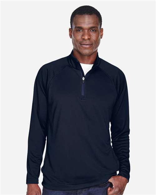 Navy Men's Stretch Tech-Shell® Compass Quarter-Zip Pullover - DG440