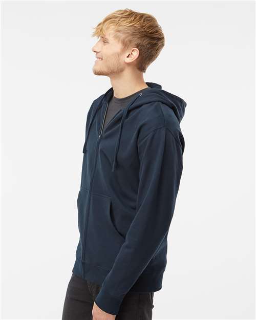 Navy Midweight Full-Zip Hooded Sweatshirt - SS4500Z