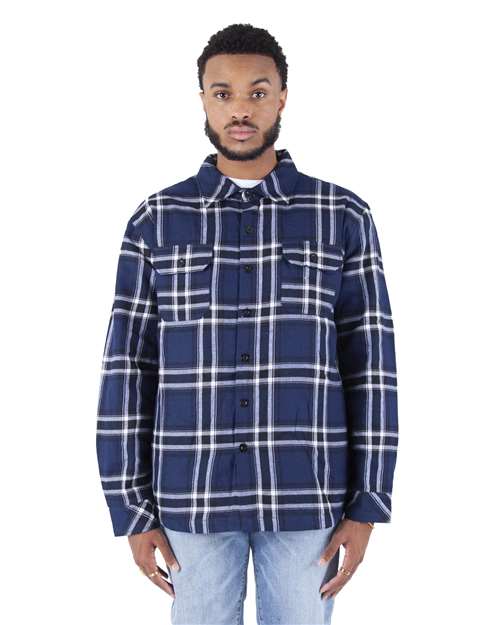 Navy Plaid Flannel Jacket - SHPFJ
