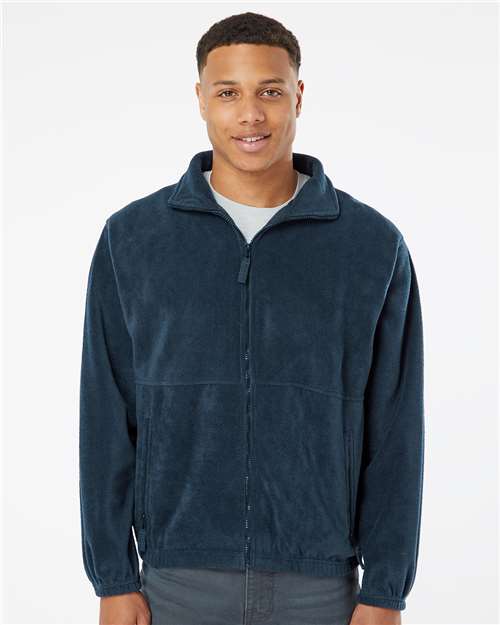 Navy Polar Fleece Full-Zip Jacket - 3062
