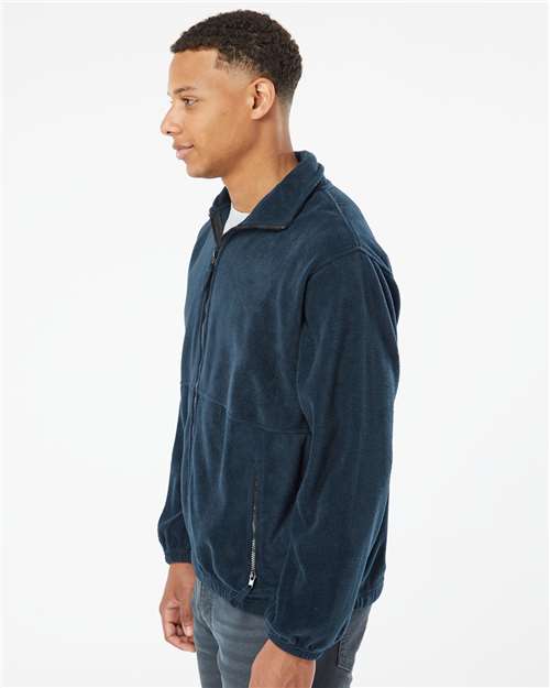 Navy Polar Fleece Full-Zip Jacket - 3062
