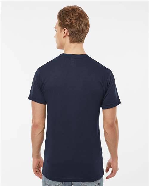 Navy Poly-Rich V-Neck T-Shirt - 207