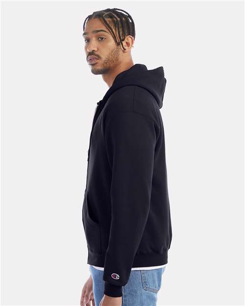 Navy Powerblend® Full-Zip Hooded Sweatshirt - S800