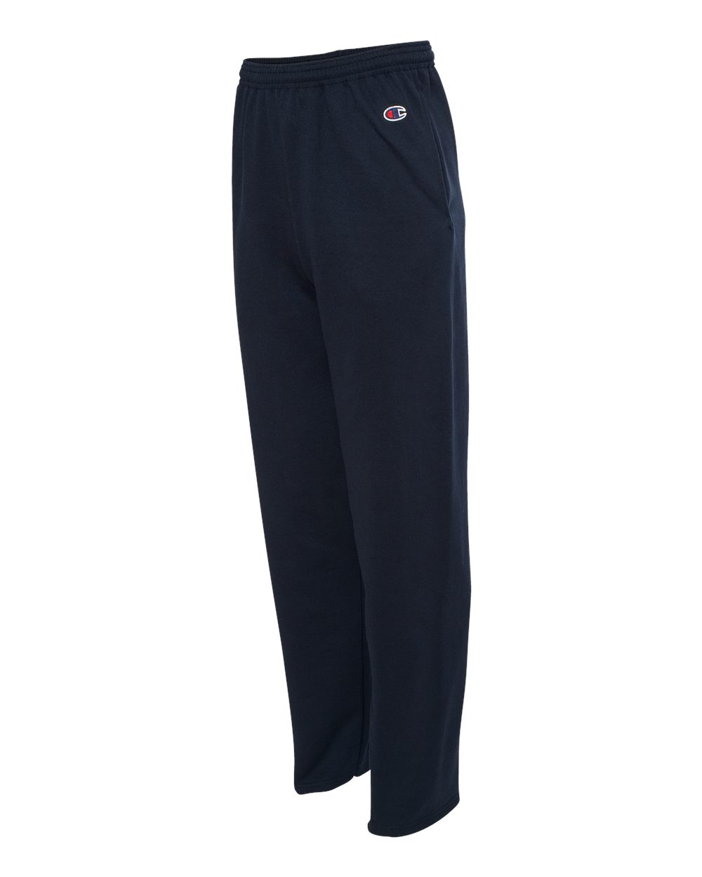 Navy Powerblend® Open-Bottom Sweatpants with Pockets - P800