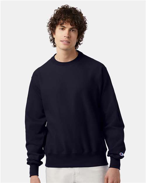 Navy Reverse Weave® Crewneck Sweatshirt - S149