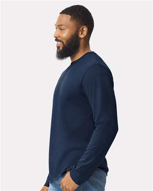Navy Softstyle® Long Sleeve T-Shirt - 64400