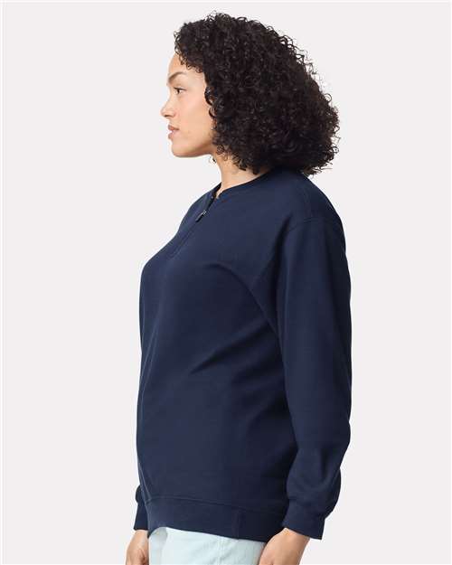 Navy Softstyle® Midweight 1/4 Zip Sweatshirt - SF008