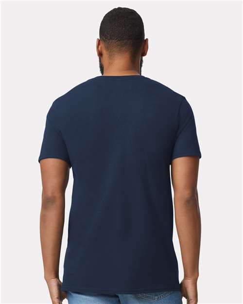 Navy Softstyle® V-Neck T-Shirt - 64V00