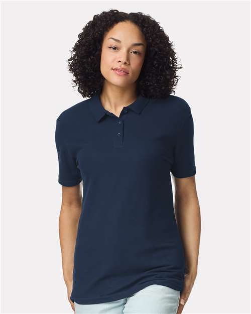 Navy Softstyle® Women's Pique Polo - 64800L