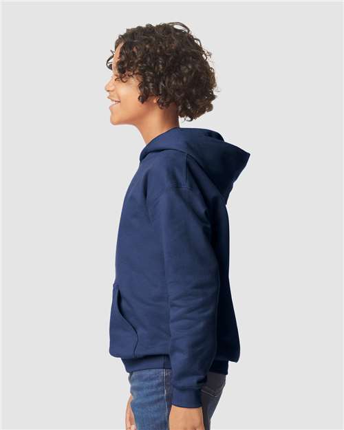 Navy Softstyle® Youth Midweight Hooded Sweatshirt - SF500B
