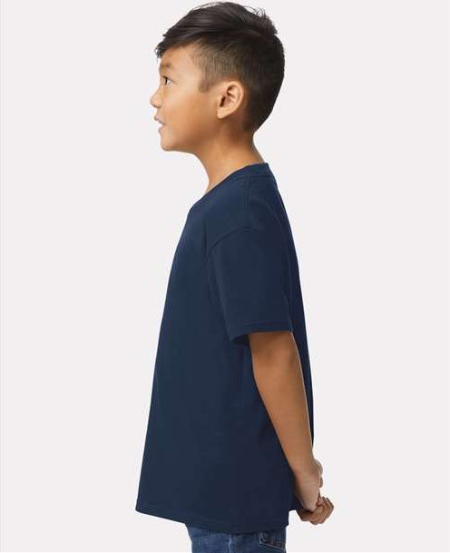 Navy Softstyle® Youth Midweight T-Shirt - 65000B