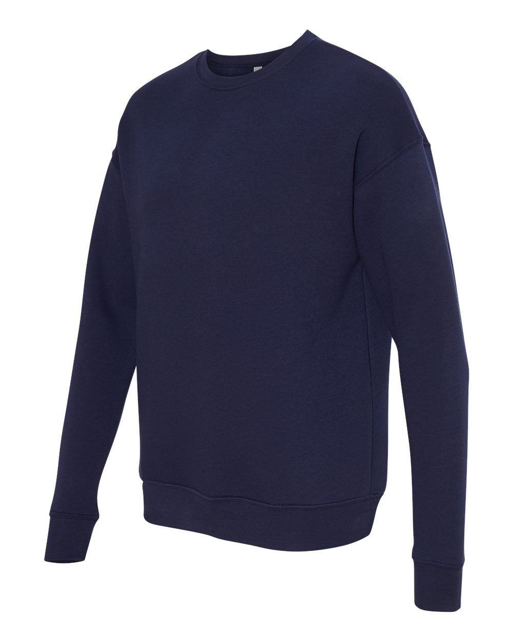 Navy Sponge Fleece Drop Shoulder Crewneck Sweatshirt - 3945