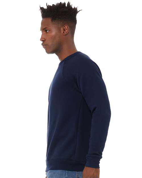 Navy Sponge Fleece Raglan Crewneck Sweatshirt - 3901