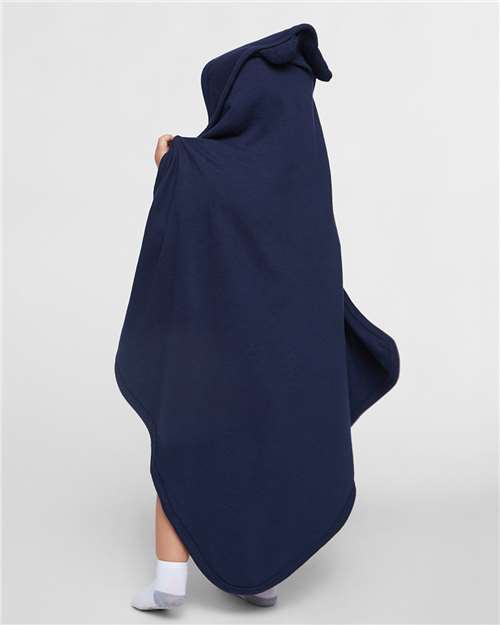 Navy Terry Cloth Hooded Towel with Ears - 1013