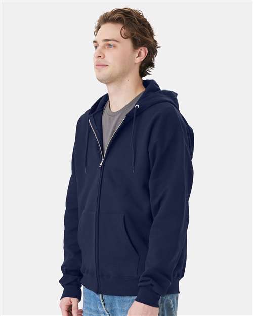 Navy Ultimate Cotton® Full-Zip Hooded Sweatshirt - F280