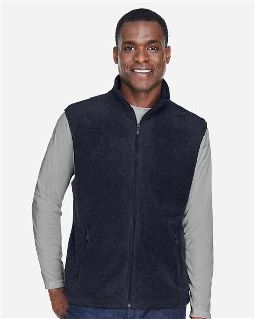 Navy Unisex Fleece Full-Zip Vest - M985