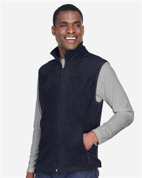 Navy Unisex Fleece Full-Zip Vest - M985