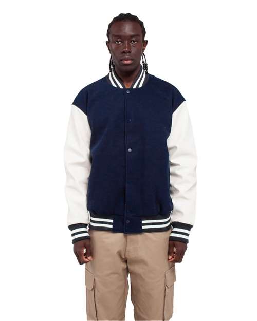 Navy/ White Letterman Jacket - SHLLJ