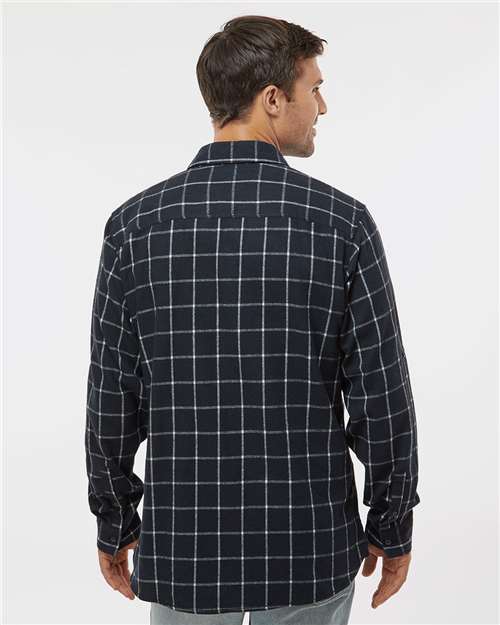Navy/ White Yarn-Dyed Flannel Shirt - 8210