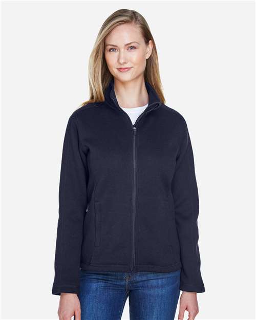 Navy Women's Bristol Full-Zip Sweater Fleece Jacket - DG793W