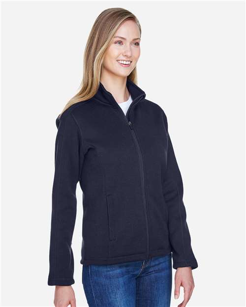 Navy Women's Bristol Full-Zip Sweater Fleece Jacket - DG793W