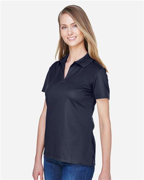 Navy Women's CrownLux Performance® Plaited Polo - DG20W