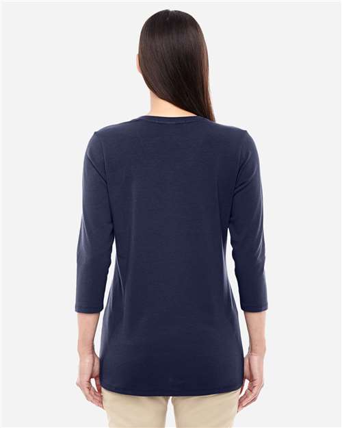 Navy Women's Perfect Fit™ Bracelet-Length V-Neck Top - DP184W