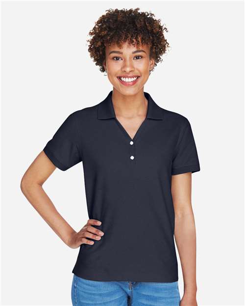 Navy Women's Pima Piqué Polo - D100W