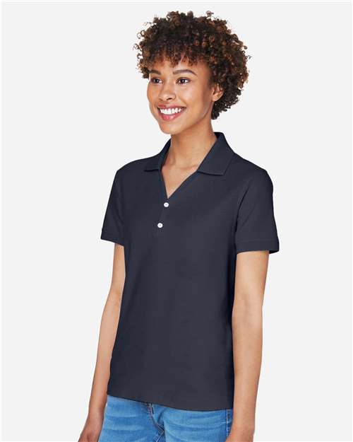 Navy Women's Pima Piqué Polo - D100W