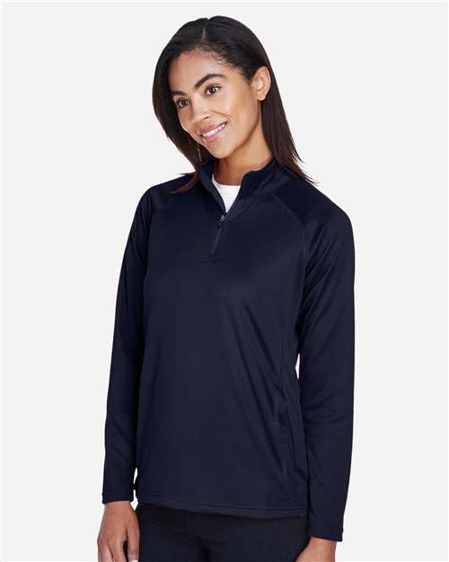 Navy Women's Stretch Tech-Shell® Compass Quarter-Zip Pullover - DG440W