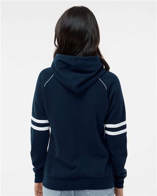 Navy Women's Varsity Fleece Piped Hooded Sweatshirt - 8645