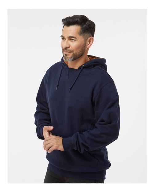 Navy Woodland Fleece Hooded Pullover - 7035