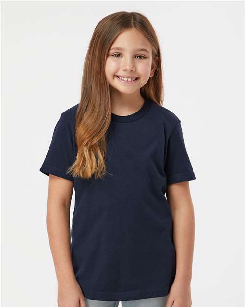 Navy Youth Fine Jersey T-Shirt - 235