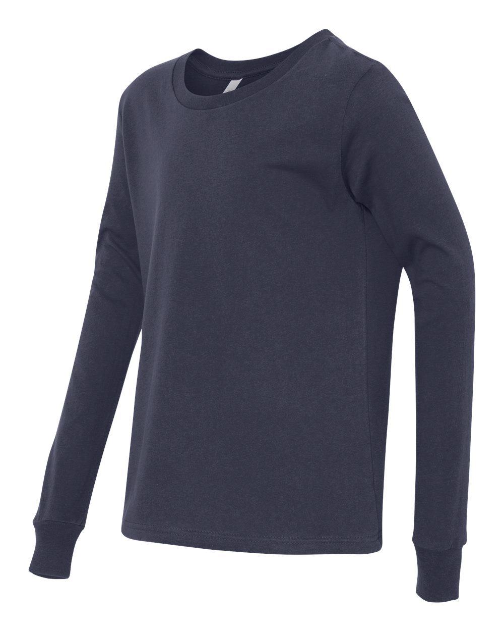 Navy Youth Jersey Long Sleeve Tee - 3501Y