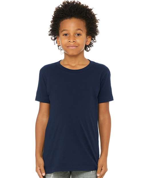 Navy Youth Jersey Tee - 3001Y