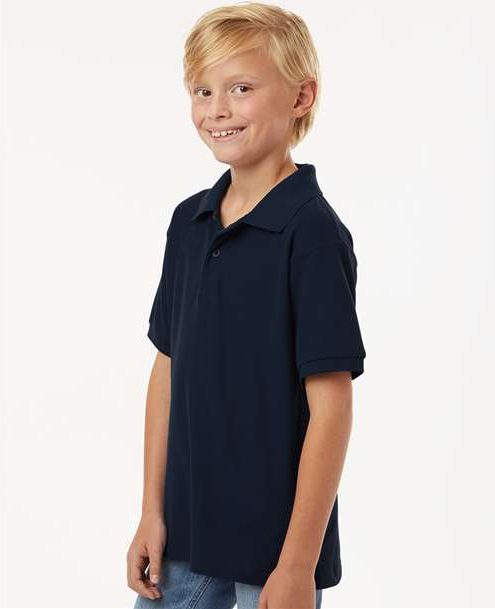 Navy Youth Pique Polo - 62800Y