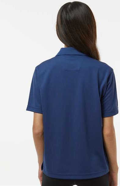 Navy Youth Saratoga Performance Mini Mesh Polo - 108Y