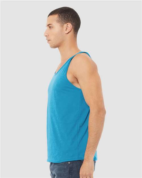 Neon Blue Heather CVC Tank - 3480CVC