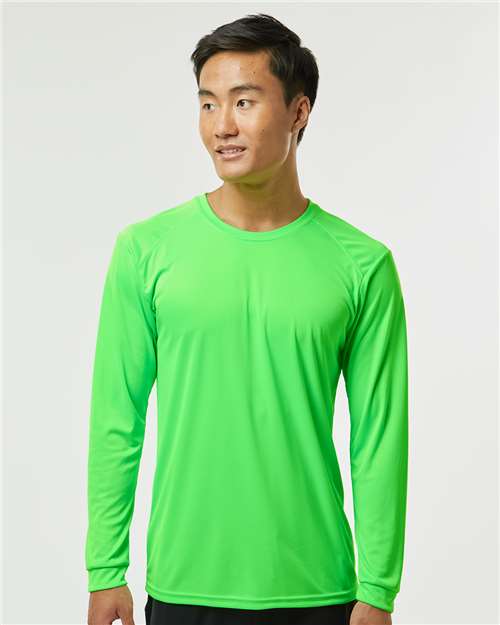 Neon Lime Long Islander Performance Long Sleeve T-Shirt - 210