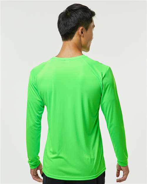 Neon Lime Long Islander Performance Long Sleeve T-Shirt - 210