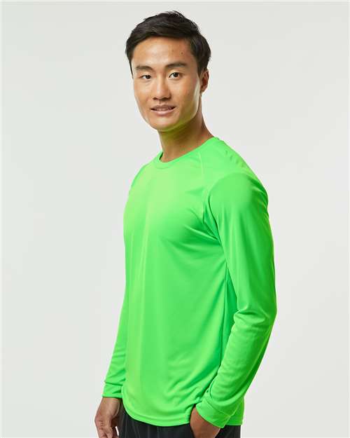 Neon Lime Long Islander Performance Long Sleeve T-Shirt - 210