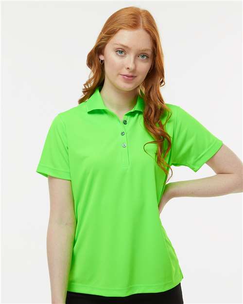 Neon Lime Women's Saratoga Performance Mini Mesh Polo - 104
