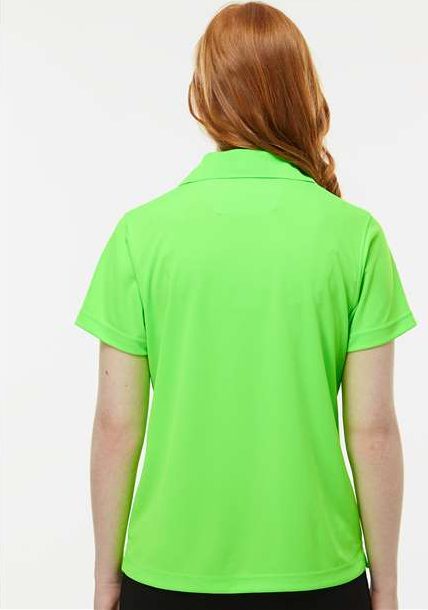 Neon Lime Women's Saratoga Performance Mini Mesh Polo - 104