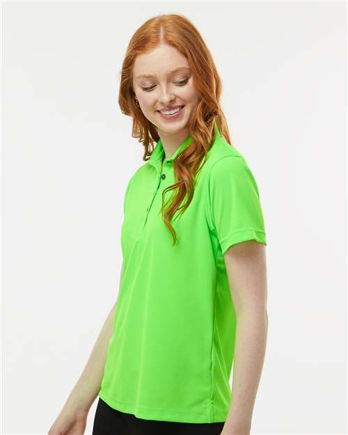 Neon Lime Women's Saratoga Performance Mini Mesh Polo - 104