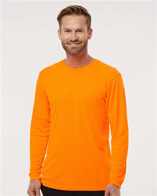 Neon Orange Long Islander Performance Long Sleeve T-Shirt - 210