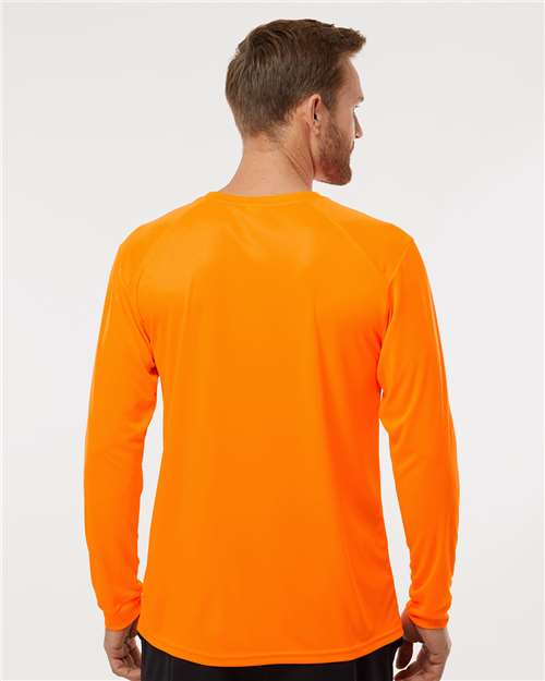 Neon Orange Long Islander Performance Long Sleeve T-Shirt - 210