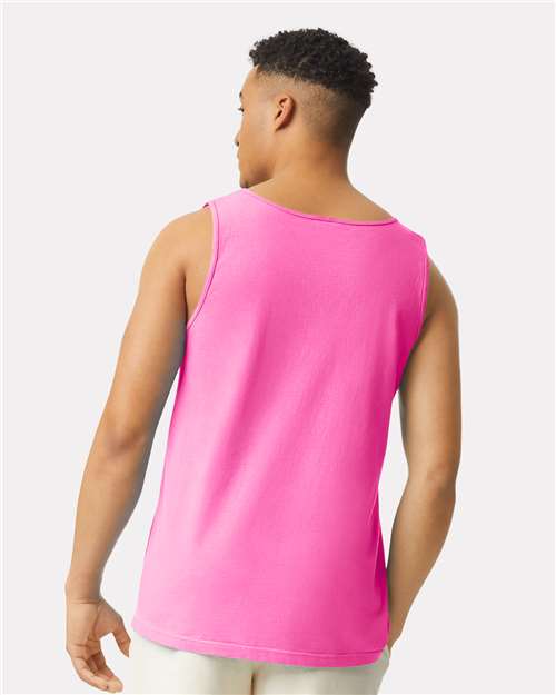 Neon Pink Garment-Dyed Heavyweight Tank Top - 9360