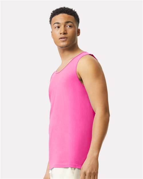 Neon Pink Garment-Dyed Heavyweight Tank Top - 9360