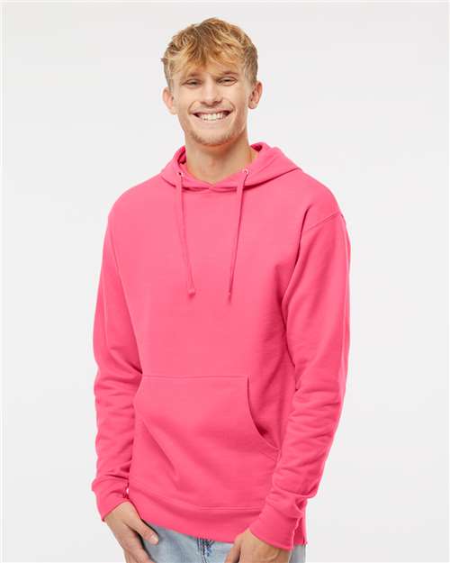 Neon Pink Midweight Hooded Sweatshirt - SS4500