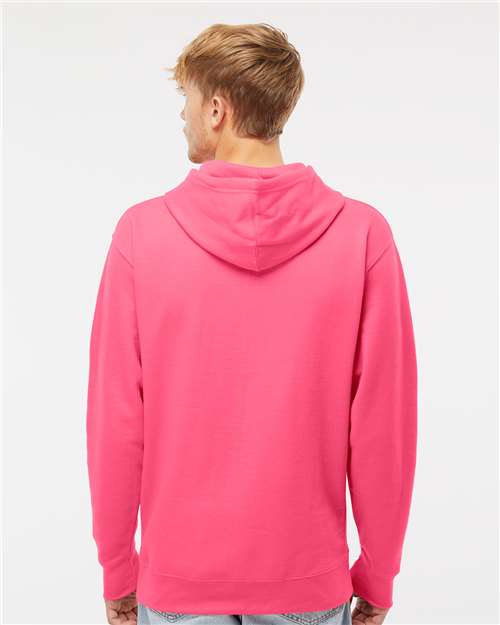 Neon Pink Midweight Hooded Sweatshirt - SS4500